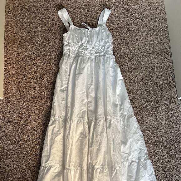 Aritzia Martine Popline White Maxi Dress - Picture 2 of 4